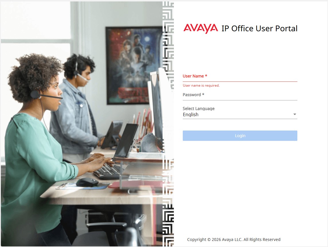 Access Avaya User Portal